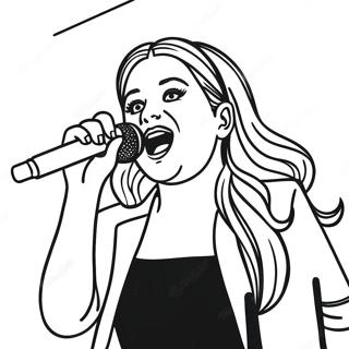 Pagina Para Colorear De Meghan Trainor Cantando En El Escenario 70614-58375