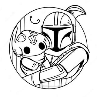 Pagina Para Colorear De Mandalorian Con Baby Yoda 70624-58384