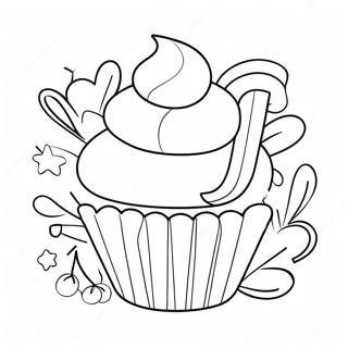 Pagina Para Colorear De Reposteria De Cupcakes Deliciosos 7065-5752