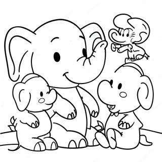 Pagina Para Colorear De Babar Con Amigos 70674-58420