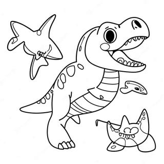 Pagina Para Colorear De Tiburon Dinosaurio 70813-58544