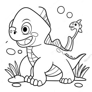 Pagina Para Colorear De Tiburon Dinosaurio Amigable 70814-58526