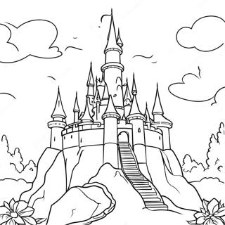 Pagina Para Colorear Del Encantador Castillo De Disney De Thomas Kinkade 70944-58648