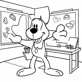 Pagina Para Colorear Del Aula De Goofy 70973-58667