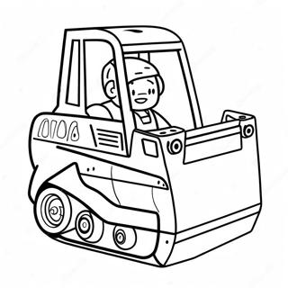 Pagina Para Colorear De Skid Steer Lindos Con Cara De Caricatura 7105-5782