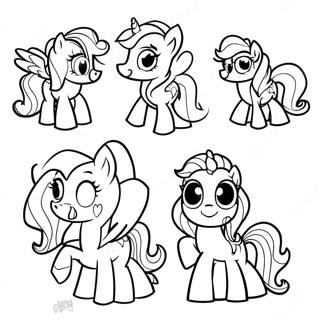 Pagina Para Colorear De Personajes Coloridos De My Little Pony 71144-58801