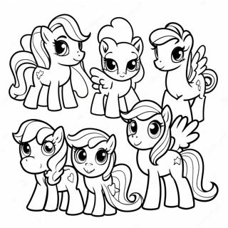 Pagina Para Colorear De Personajes Coloridos De My Little Pony 71144-58802