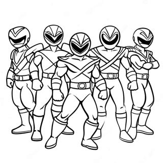 Pagina Para Colorear Del Equipo Mighty Morphin Power Ranger 71164-58820