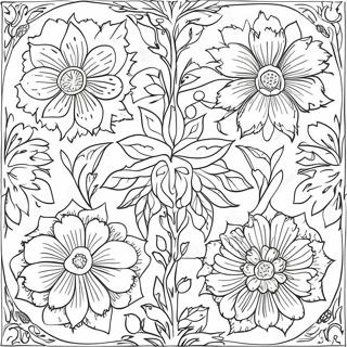 Pagina Para Colorear De Patron Floral De William Morris 71193-58838