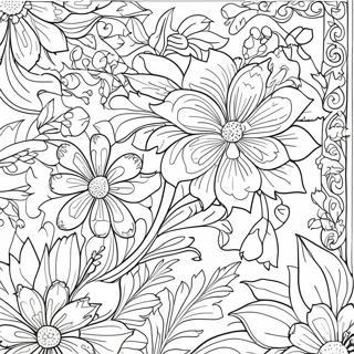 Pagina Para Colorear De Patron Floral De William Morris 71193-58839