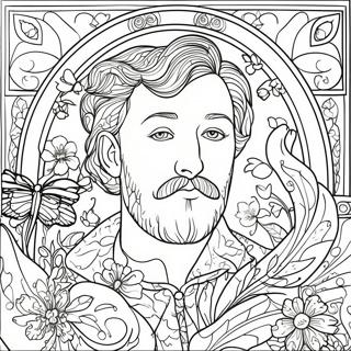 Pagina Para Colorear De Arte Nouveau De William Morris 71194-58844