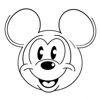 Cara De Mickey Mouse Páginas Para Colorear