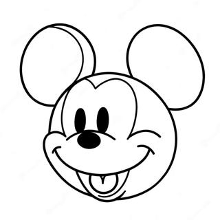 Pagina Para Colorear De La Cara Feliz De Mickey Mouse 71204-58865