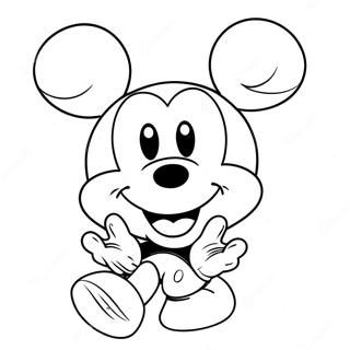 Pagina Para Colorear De La Cara Feliz De Mickey Mouse 71204-58866