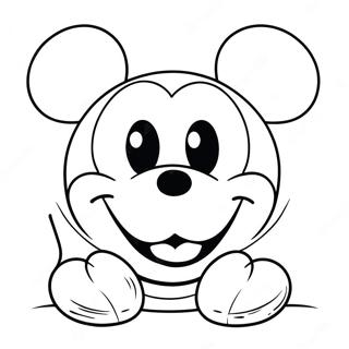 Pagina Para Colorear De La Cara Feliz De Mickey Mouse 71204-58867