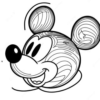 Pagina Para Colorear De La Cara Feliz De Mickey Mouse 71204-58868