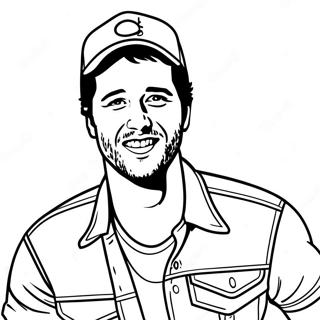 Luke Bryan Páginas Para Colorear