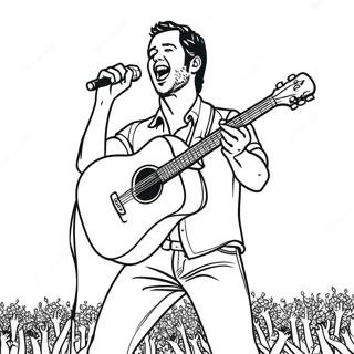 Pagina Para Colorear De Luke Bryan Actuando En El Escenario 71294-58922