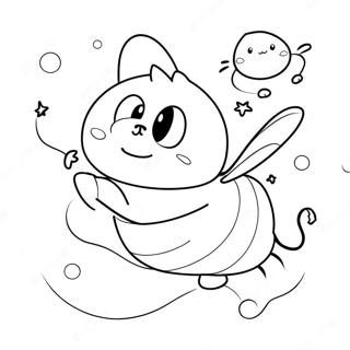 Pagina Para Colorear De Bee Y Puppycat Volando Juntos 71304-58940