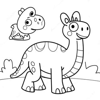 Peppa Pig Dinosaurio Páginas Para Colorear