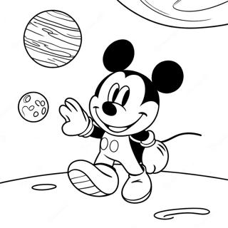 Aventura Espacial Del Clubhouse De Mickey Mouse Páginas Para Colorear