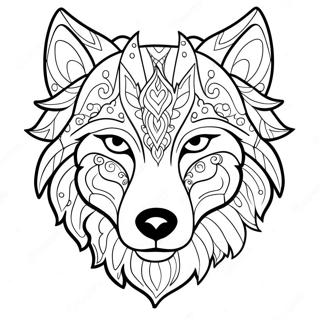 Pagina Para Colorear Del Majestuoso Lobo Espiritu Animal 71514-59097