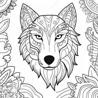 Pagina Para Colorear Del Majestuoso Lobo Espiritu Animal 71514-59098