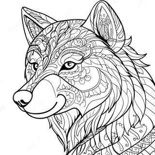 Pagina Para Colorear Del Majestuoso Lobo Espiritu Animal 71514-59099