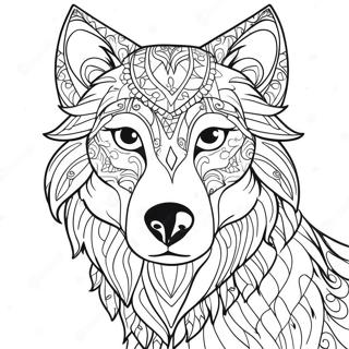 Pagina Para Colorear Del Majestuoso Lobo Espiritu Animal 71514-59100