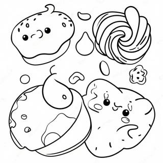 Pagina Para Colorear De Coloridos Dulces De Pan Dulce 71564-59150