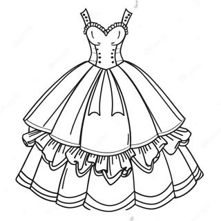 Pagina Para Colorear De Vestido Elegante De 16 Anos 71624-59185