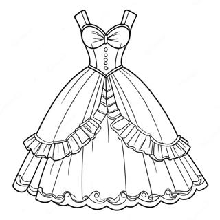 Pagina Para Colorear De Vestido Elegante De 16 Anos 71624-59186