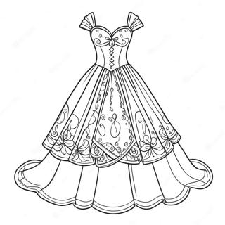 Pagina Para Colorear De Vestido Elegante De 16 Anos 71624-59188