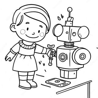 Pagina Para Colorear De Rosie Revere Creativa Construyendo Un Robot 71634-59197