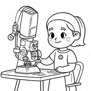 Pagina Para Colorear De Rosie Revere Creativa Construyendo Un Robot 71634-59198