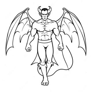 Pagina Para Colorear De Vampiro Demoniaco Gotico Con Alas 71684-59229