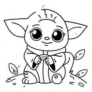 Pagina Para Colorear De Baby Yoda Como Conejo De Pascua 71723-59262