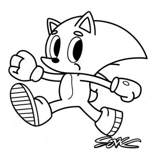 Pagina Para Colorear De Sonic Corriendo Rapido 71734-59267