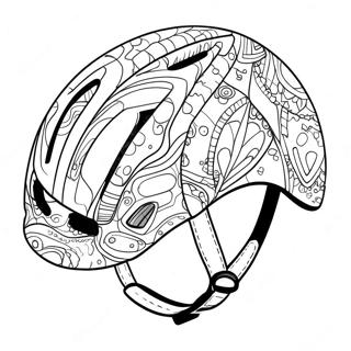 Pagina Para Colorear De Casco De Bicicleta Colorido 71744-59281