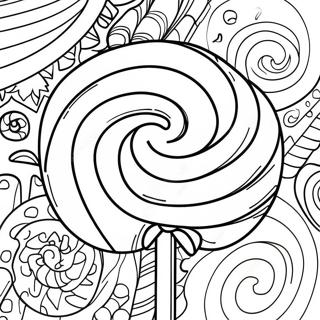 Pagina Para Colorear De Piruleta Colorida En Espiral 7185-5845