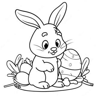 Pagina Para Colorear De Un Conejo De Pascua Vintage 71883-59403