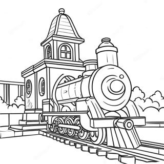 Pagina Para Colorear De Estacion De Tren Lego Colorida 71924-59425