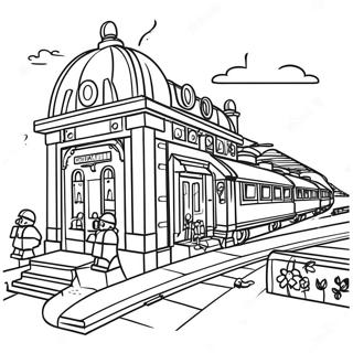 Pagina Para Colorear De Estacion De Tren Lego Colorida 71924-59426