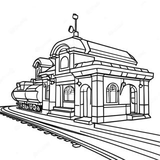 Pagina Para Colorear De Estacion De Tren Lego Colorida 71924-59427