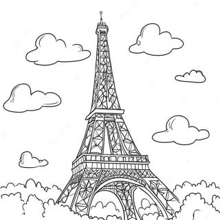 Pagina Para Colorear De La Torre Eiffel De Paris 7204-5858