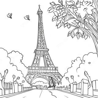 Pagina Para Colorear De La Torre Eiffel De Paris 7204-5859