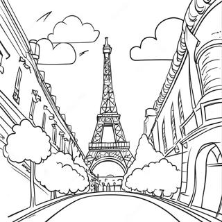 Pagina Para Colorear De La Torre Eiffel De Paris 7204-5860