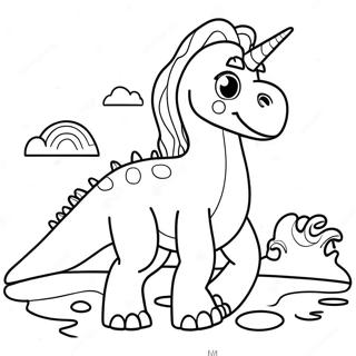 Pagina Para Colorear De Dinosaurio Unicornio 72123-59587