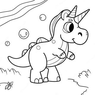 Pagina Para Colorear De Dinosaurio Unicornio 72123-59588