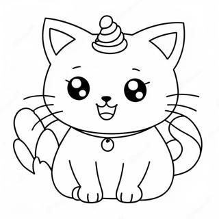 Pagina Para Colorear De Gato Kawaii Lindo 72184-59624